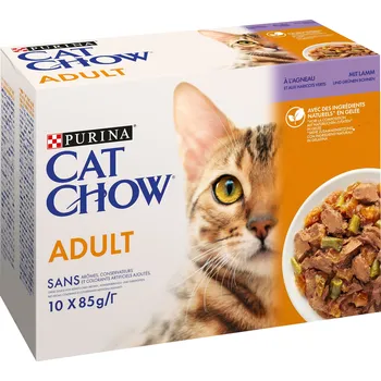 Krmivo pro kočku Purina Cat Chow jehněčí s zelenými fazolkami 10x85g