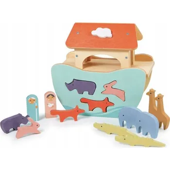 Dřevěná hračka Tender Leaf Toys: Dřevěná loď Malá Noemova Archa