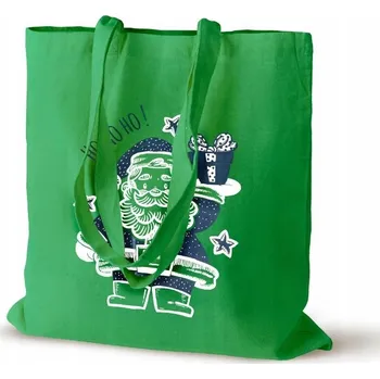 Vánoční dekorace VÁNOČNÍ TAŠKA NA DÁRKY 38x42cm EKO BALENÍ VÁNOČNÍ MIKULÁŠ