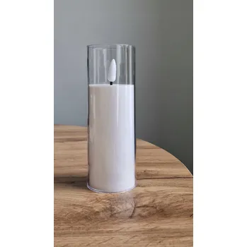 Svíčka Svíčka Led v pouzdře, sada 3ks s bateriemi - bílá