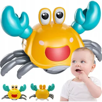 Hračka pro nejmenší UTÍKAJÍCÍ LEZOUCÍ KRAB LED HRAČKA INTERAKTIVNÍ ZVUK HUDBA SVĚTLA