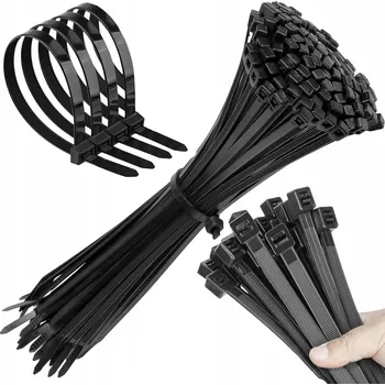 Stahovací páska HADICOVÁ SPONA KABELOVÁ STAHovací PÁSKA 3.6x300 MM ČERNÁ 100 KUSŮ SADA