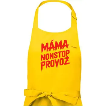 Kuchyňská zástěra Máma sro Nonstop provoz - Dámská zástěra na vaření - Univerzální velikost ( Žlutá )