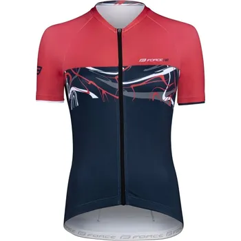 cyklistický dres dres Force Art, modrá/červená - vel. S 118556
