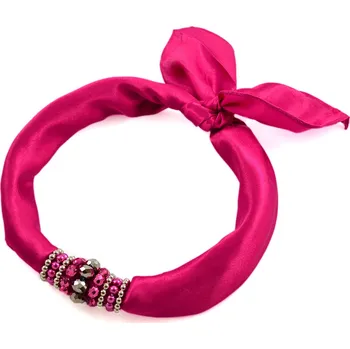 Magotex Šátek s bižuterií Letuška - fuchsiový