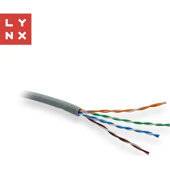 Síťový kabel LYNX CS LYNX UTP kabel Cat5e, LSOH, celoměděný, vnitřní, šedý, box 305m LX-SLD-UTP5E-LSOH-GR