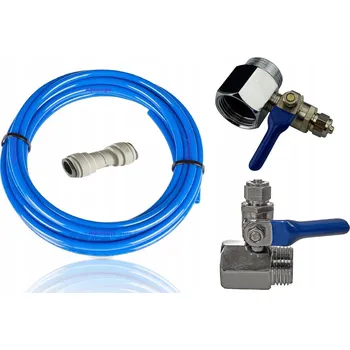 Instalatérský materiál SADA PRO PŘIPOJENÍ VODY K LEDNICI SAMSUNG: Ventil 3/4", Modrá Hadice 5m