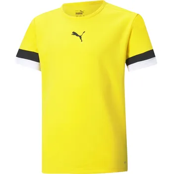 Chlapecké tričko Dětský fotbalový dres PUMA TEAMRISE JERSEY JR 704938_07 CYBER YELLOW/PUMABLACK/WHITE 164