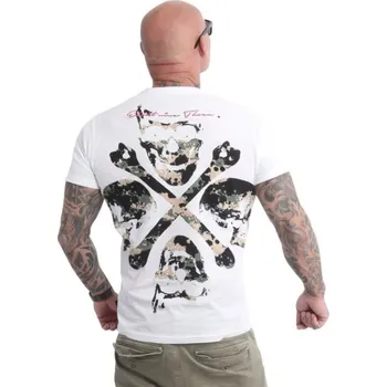Oblečení a móda Pánské triko Yakuza Cruel V02 TSB 22083 white velikost: 5XL