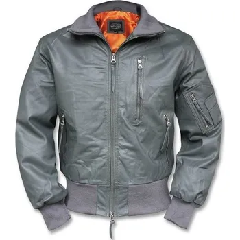 Pánská casual bunda Bunda kožená BW AVIATOR ŠEDÁ vel. 52 (Bunda kožená BW AVIATOR ŠEDÁ vel. 52)