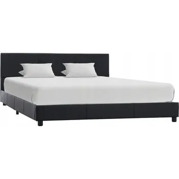 Postel Čalouněná dvoulůžková postel VidaXL 140x200 cm černá
