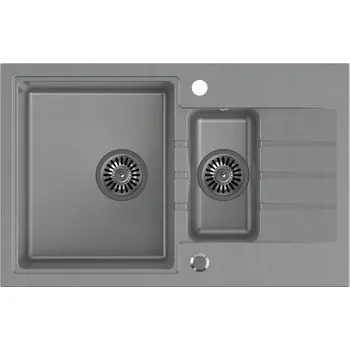 Granitový dřez Dřez jednopůlkomorový Quadron Peter 156 granit šedý