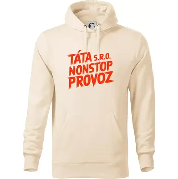 Pánská mikina Táta sro Nonstop provoz - Mikina pánská Cape s kapucí - 2XL ( Mandlová )
