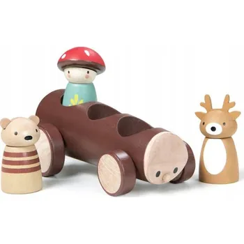 Dřevěná hračka Tender Leaf Toys: Dřevěné lesní taxi