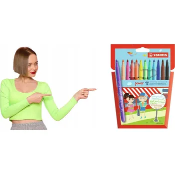 Fixy Stabilo Power, 12 barev, v kartonovém pouzdro