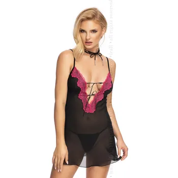 Dámská erotická košilka Dámská košilka Flavia chemise + tanga ZDARMA! - Irall S