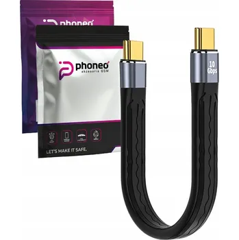 Datový kabel Kabel Phoneo USB-C - USB-C 0,13 m černý