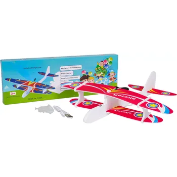 Hračka pro nejmenší Elektrický pěnový letoun s LED pro dlouhé lety