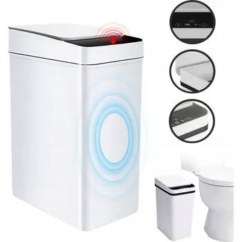 Odpadkový koš 12L inteligentní popelnice s automatickým senzorem otevřeného nabíjení Tichá, bílá, biały