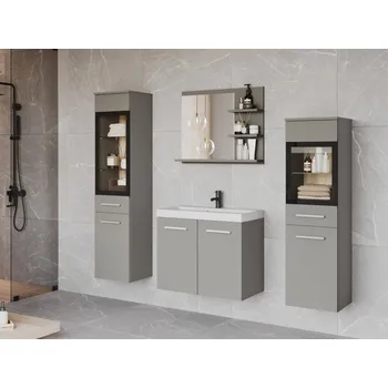 Koupelnový nábytek Koupelnový nábytek Apogon I, Barva: šedé palladium, Sifon k umyvadlu: ne, Osvětlení: bez osvětlení, Baterie: ne MIRJAN 5903211455391