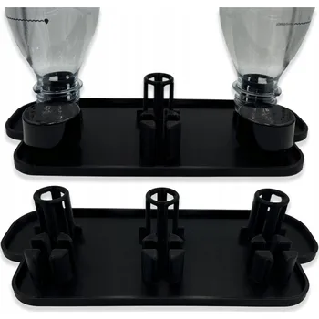 Odkapávač na nádobí ODKAPÁVAČ NA 3 LÁHVE PRO SYCENÉ NÁPOJE SODASTREAM, ČERNÝ STOJAN