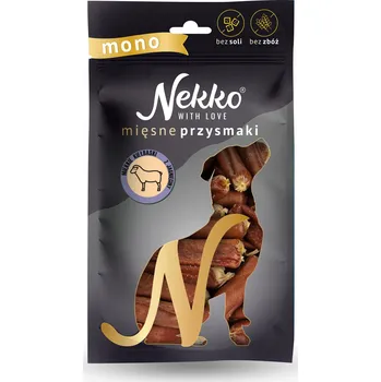 Pamlsek pro psa NEKKO MONO MĚKKÉ KLOBÁSKY S JEHNĚČÍM MASEM 80g