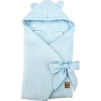 Spací pytel pro miminko EKO Vak na spaní do autosedačky mušelínový Blue 110x100 cm