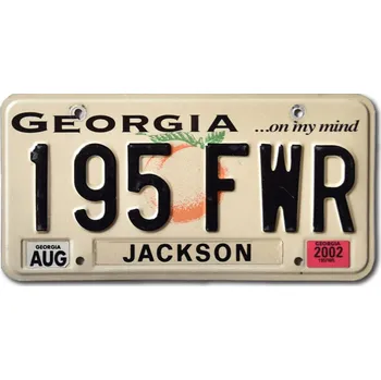 Plechová cedule Americká SPZ Georgia Peach