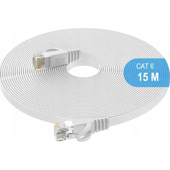 Síťový kabel Kabel Cat 6 RJ45 Ethernet LAN 15M Bílý