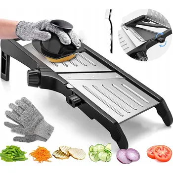 Kráječ na chleba MULTIFUNKČNÍ KRÁJEČ ZELENINY STRUHADLO SE 6 ČEPELMI