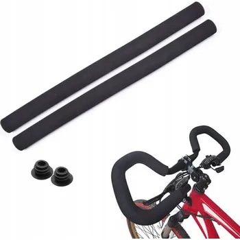 grip GRIPY NA ŘÍDÍTKA DLOUHÉ RUKOJETI HOUBIČKA HOUBOVÉ 2x400mm ČERNÉ