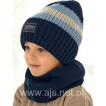 Chlapecká čepice AJS 48-408 grafit 52-56 cm