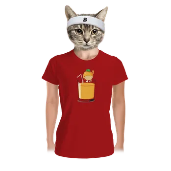 Dámské tričko Bastard Opilý pomeranč dámské sportovní tričko Red Mal