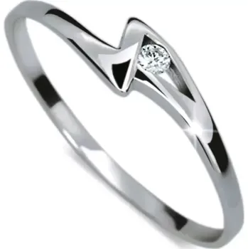 Prsten Dámský prsten přírodní diamant 0.027 ct G/SI DF1138 velikost 53