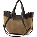 Kožená kabelka Luka taupe + ciemny brąz KZ2258787