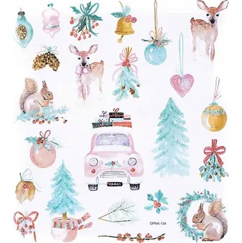 samolepka SAMOLEPKY SE TŘPYTKAMI VESELÉ VÁNOCE DPNK-134 DP CRAFT