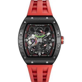Hodinky Tsar Bomba TB8212CF-02 Mens Watch Elementar Carbon Fiber Automatic 50mm 5ATM