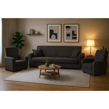 Sedací souprava Rozkládací sedací souprava CALIBRA 3+1+1 tmavě šedá