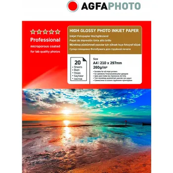 Fotopapír Lesklý fotopapír AgfaPhoto A4 260 g/m2 20 ks