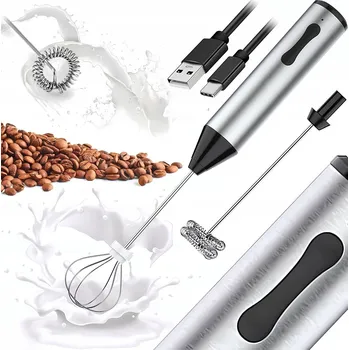 Šlehač mléka ELEKTRICKÝ NAPĚŇOVAČ MLÉKA RUČNÍ MINI ŠLEHAČ MLÉKA KÁVY USB