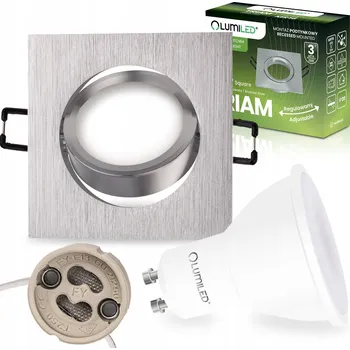 Bodové svítidlo Sada Halogenové podomítkové svítidlo Čtvercové Pohyblivé + GU10 6W CB LUMILED