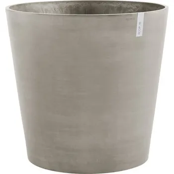 Květináč Výsadbový květináč Ecopots Amsterdam s kolečky plastový Ø 80 cm V 75 cm hnědošedý