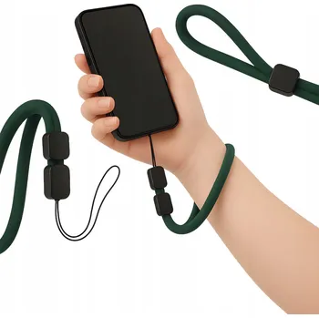 Šňůrka na telefon plast zelená