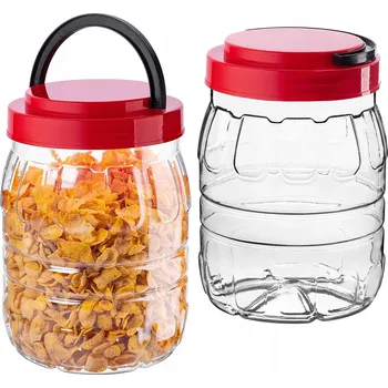 Sklenice ZAVAŘOVACÍ SKLENICE PLASTOVÁ NÁDOBA PET 2L SKLENICE NA POTRAVINY VÝROBKY SKLENICE ATEST 2 ks