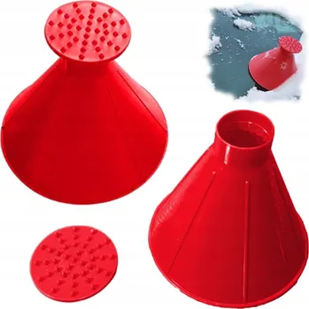 Autoškrabka Škrabka na okna Korbi 10 x 14 cm červená