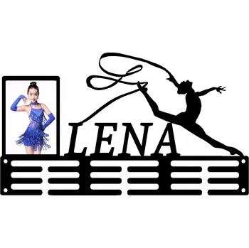 Věšák Nástěnný kovový věšák na MEDAILE DANCER s RÁMEČKEM na Fotku a Tvé Jméno