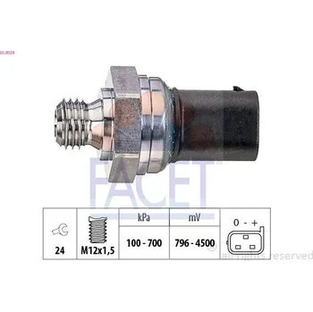 Čidlo automobilu Senzor, tlak výfukového plynu FACET 25.0028