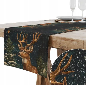 ubrus UBRUS BĚHOUN 40x220 MATNÝ HLADKÝ VÁNOČNÍ DEKORATIVNÍ