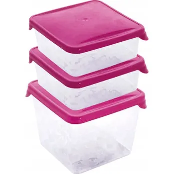 Dóza na potraviny BRANQ Nádoby na potraviny Rukkola 3 ks - čtvercové