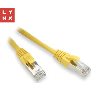 Síťový kabel LYNX CS LYNX FTP patch kabel Cat5e PVC, CCA, 3m, žlutý LX-FTP5E-030-YELLOW